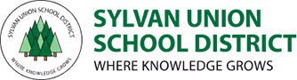 Three stylized green trees on the left against a white background, with illegible dark green text to the right.