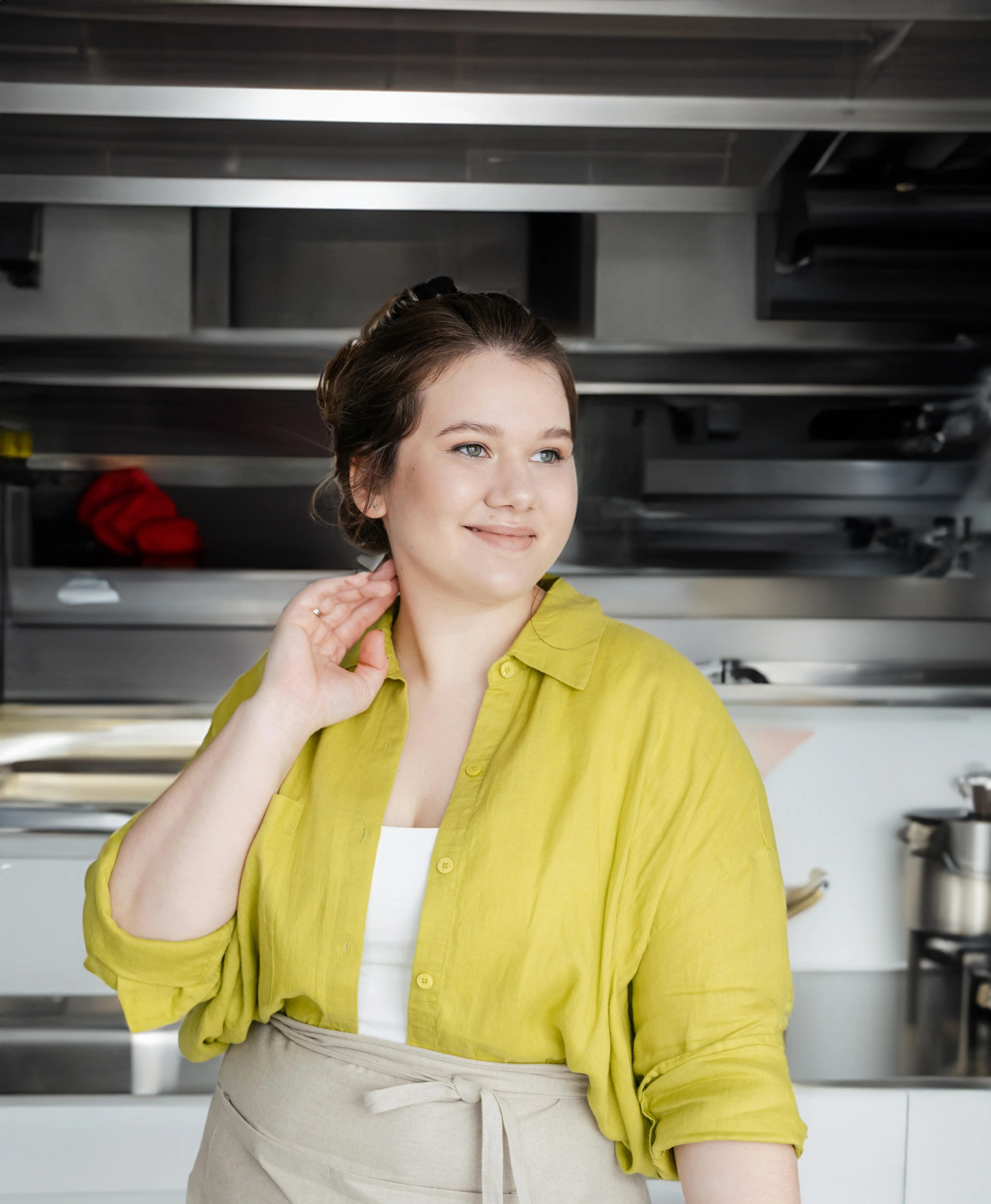 A woman in the kitchen